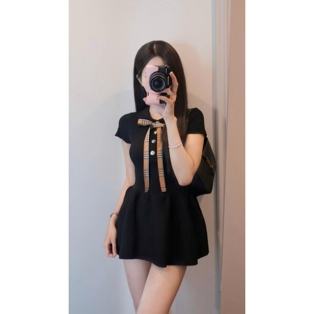 𝑺𝒔𝒖.𝑺𝒕𝒖𝒅𝒊𝒐// [CÓ SẴN] VÁY LEN CHÂN XOÈ NƠ CỔ