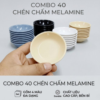40 Chén Chấm Nước Tương, Nước Mắm – Chén Gia Vị Nhựa Melamine Cứng Khó Bể Nhiều Size – Hunghome