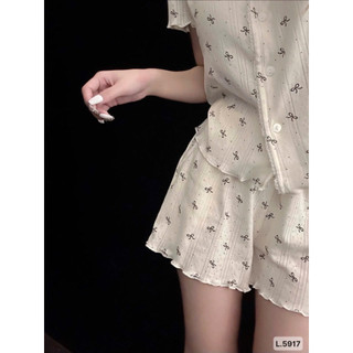 Bộ ngủ nơ be xinh xắn