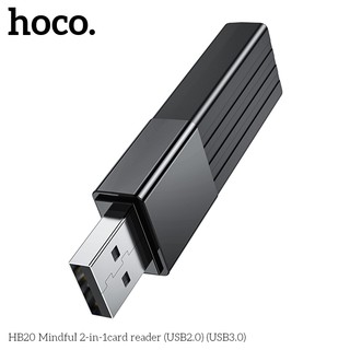 Đầu đọc thẻ nhớ 2.0 Hoco HB20 Mindful - hỗ trợ khe microSD/SD (Đen)