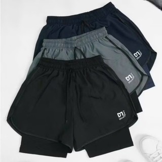 Quần Đùi Nam Thể Thao 2 Lớp Tập Gym Chạy Bộ Bơi Lội Chống Lộ Co Giãn Thoải Mái Thoáng Khí