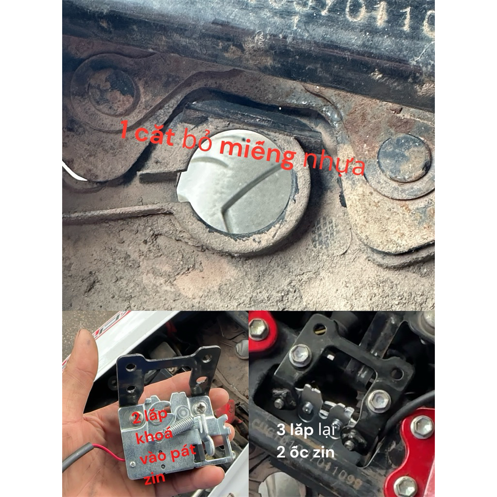 Khoá yên điện 12v xe máy phổ thông ya,hd(Si,Ex135,Novo, Si fi, Ju Finn)
