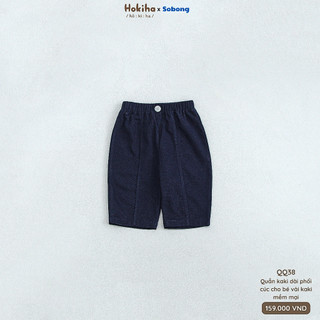 Quần kaki dài may li phối cúc Hokiha cho bé năng động, chất vải kaki mềm mại, thoáng mát size 8-17kg QQ38