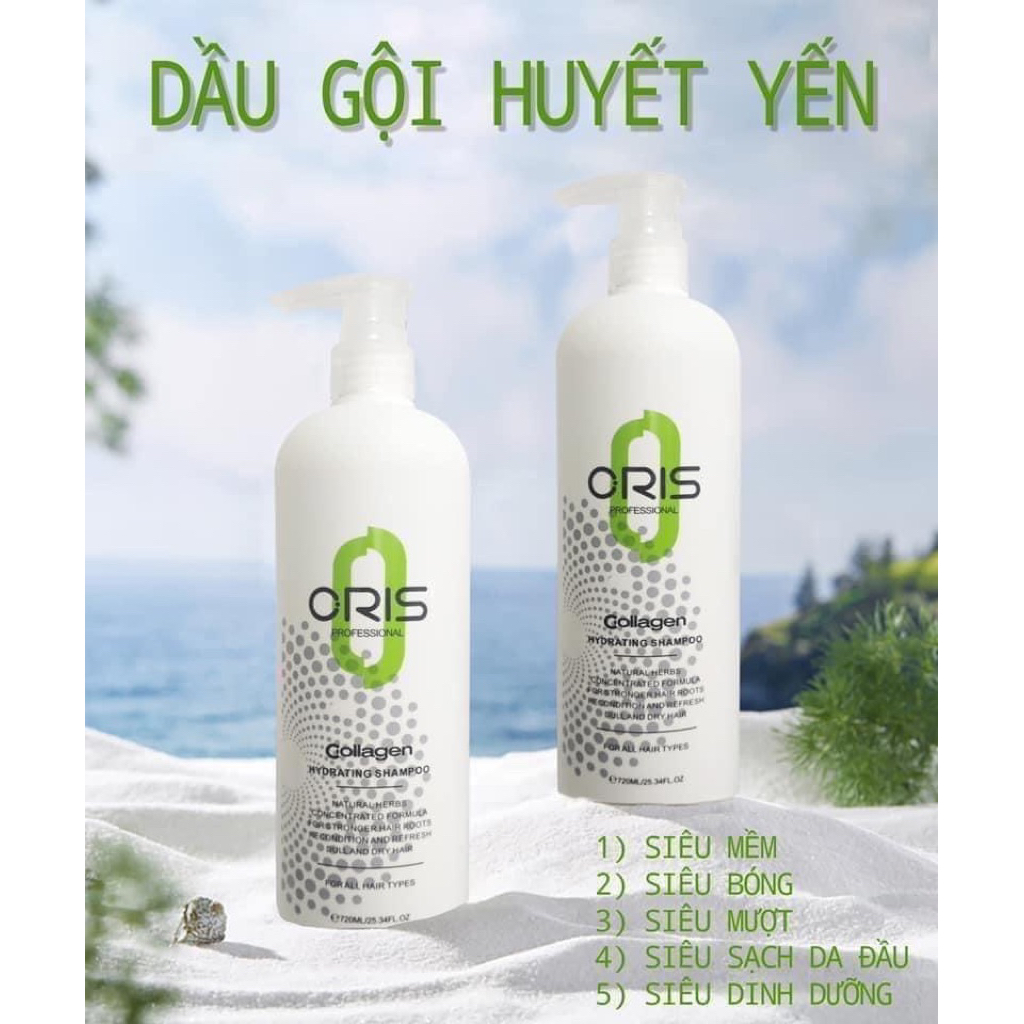 Dầu gội kích thích mọc tóc Oris huyết yến chính hãng ,phục hồi tóc hư tổn 720ml