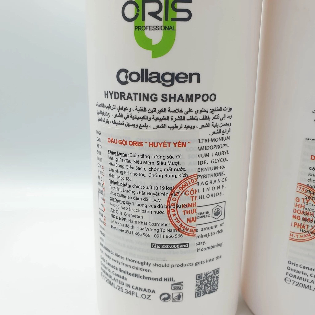 Dầu gội kích thích mọc tóc Oris huyết yến chính hãng ,phục hồi tóc hư tổn 720ml