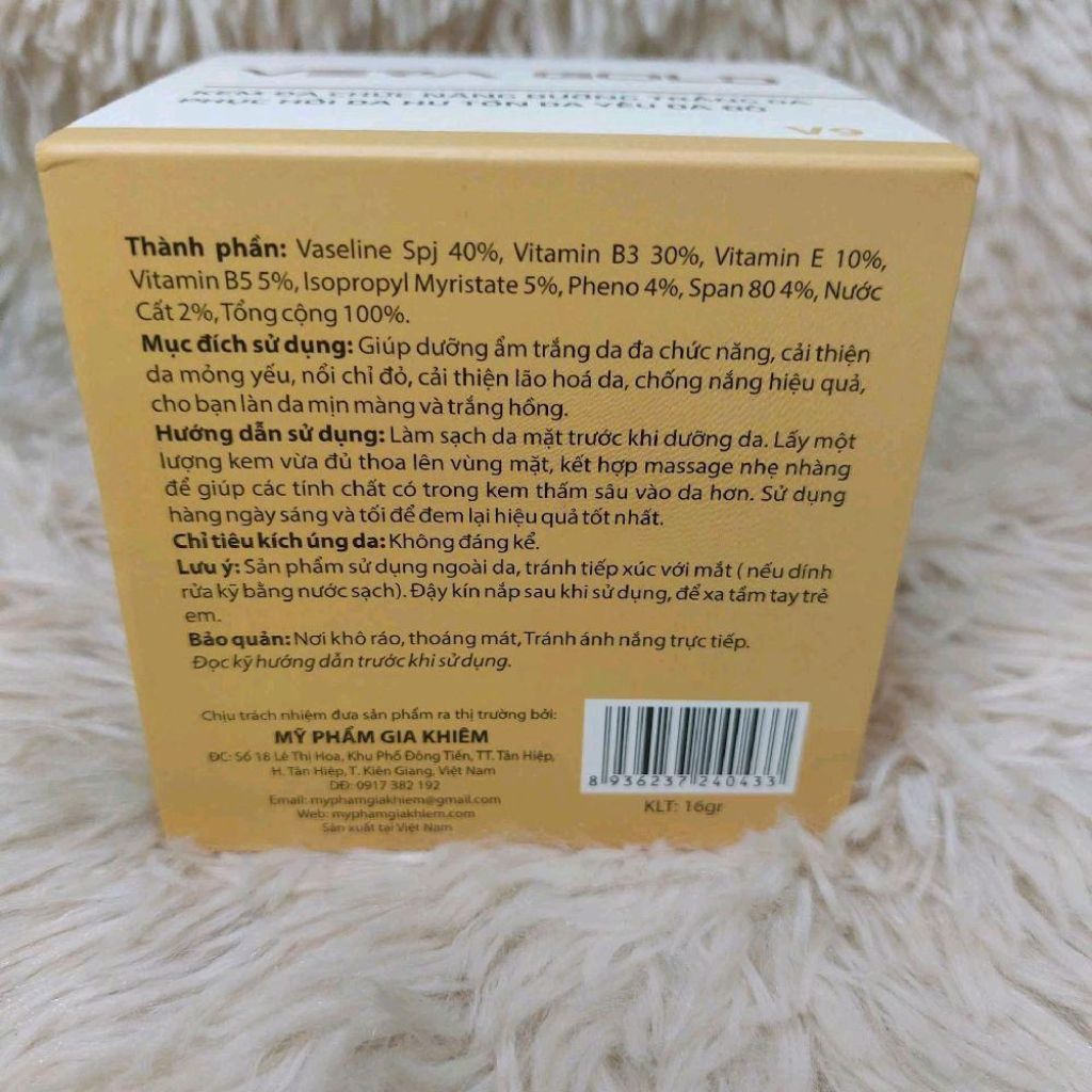 Kem Vera Gold phục hồi da yếu - Mẫn Đỏ