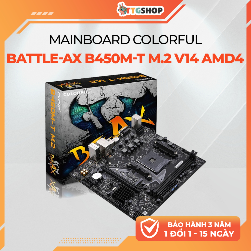 Mainboard Colorful BATTLE-AX B450M-T M.2 V14 AMD B450 AM4 M-ATX hỗ trợ ...