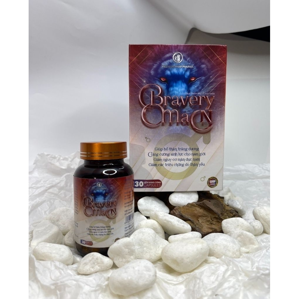 Viên uống giúp bổ thận tráng dương, tăng cường sinh lực , giảm do thận yếu Bravery man [ hộp 30 viên ]