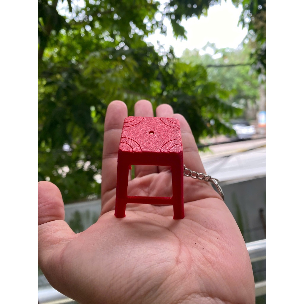 Móc Khoá Ghế Nhựa 3D - Mang Tuổi Thơ Trở Lại - Móc Khoá Tuổi Thơ - Móc Chìa Khoá, Balo, Túi Xách