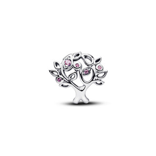 Charm Bạc Pandora Cây Gia Đình Đá Hồng - Nơi Yêu Thương Đong Đầy