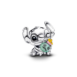 Charm Bạc Disney x Pandora Stitch & Búp Bê Scrump