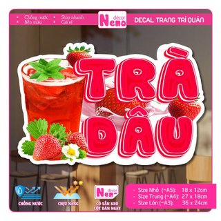 Decal Trang Trí Trà Tắc, Cam Vắt, Tranh Dán Quán Nước, Cà Phê, Dán Tường, Tủ, Kính, Xe Đẩy - Sticker Chịu Được Mưa Nắng.