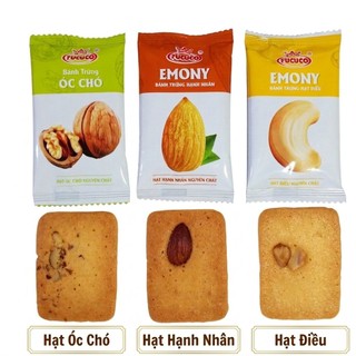 Bánh Trứng Phú Cường Fucuco Mix 3 Vị: Hạt Óc Chó, Hạnh Nhân, Hạt Điều - Bịch 300g Thơm Ngon Bổ Dưỡng