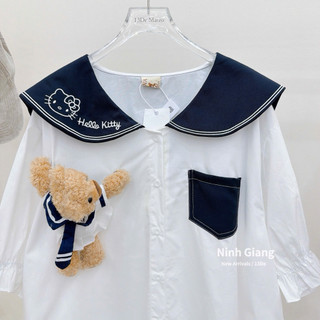 Áo Sơ Mi Gấu 13De Marzo Kitty Thuỷ Thủ Tay Bồng QC
