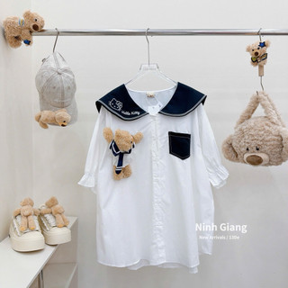 Áo Sơ Mi Gấu 13De Marzo Kitty Thuỷ Thủ Tay Bồng QC