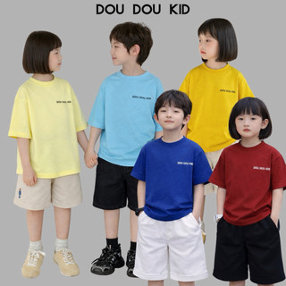 [ DOU DOU KID] AP74 Áo Thun Be Trai Màu Vàng Xanh Dương Thời Trang Trẻ Em Chất Liệu Mềm Mại Phù Hợp Cho Mọi Hoạt Động