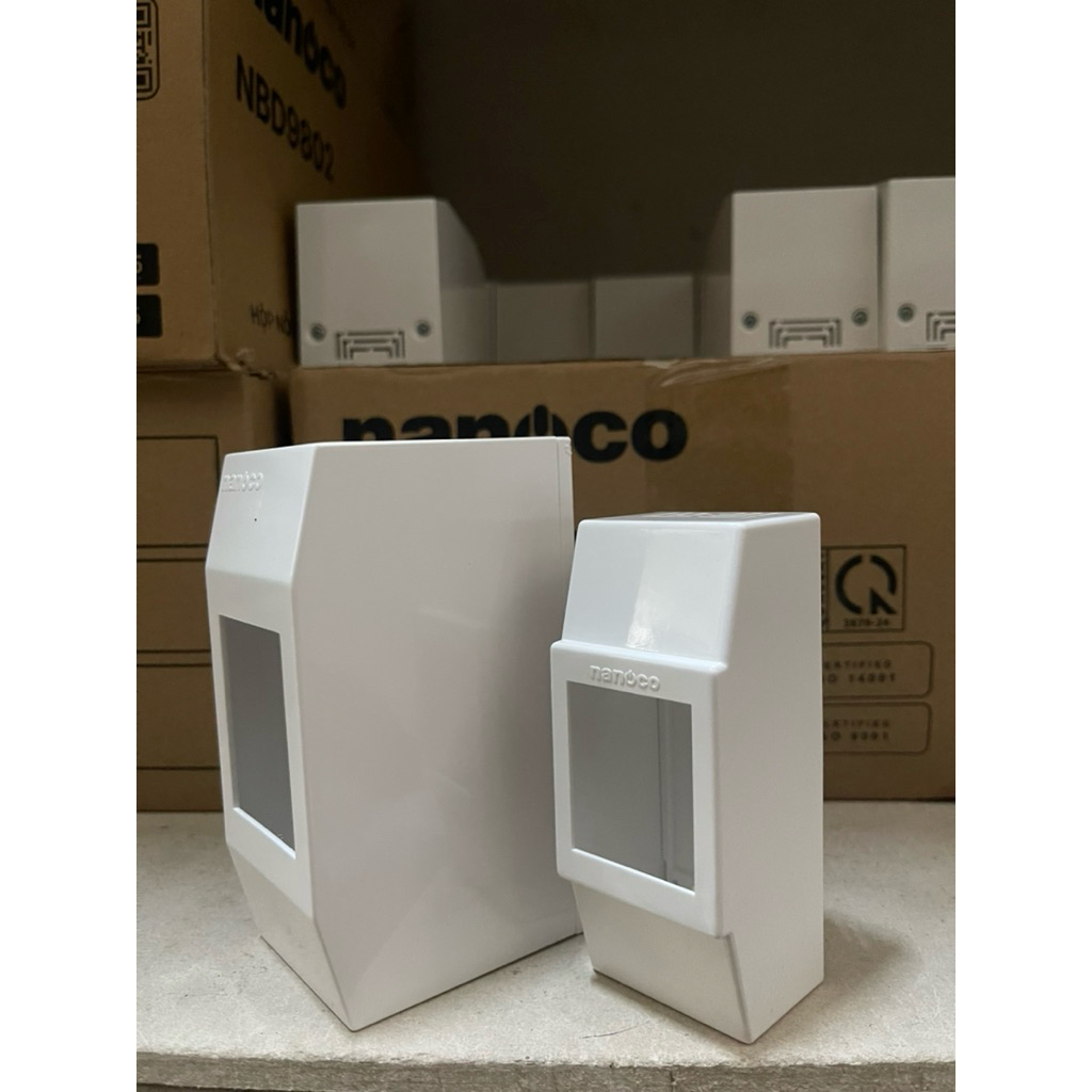 Hộp chụp Cb cóc, Cb chống giật-MCB 2p, Combo Mặt 3 Wide+Đai nhựa gắn Cb cóc