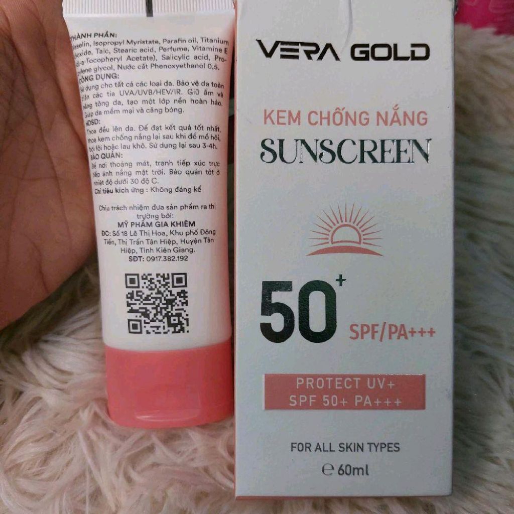 Kem chống nắng Vera Gold SPF 50+ 60ml