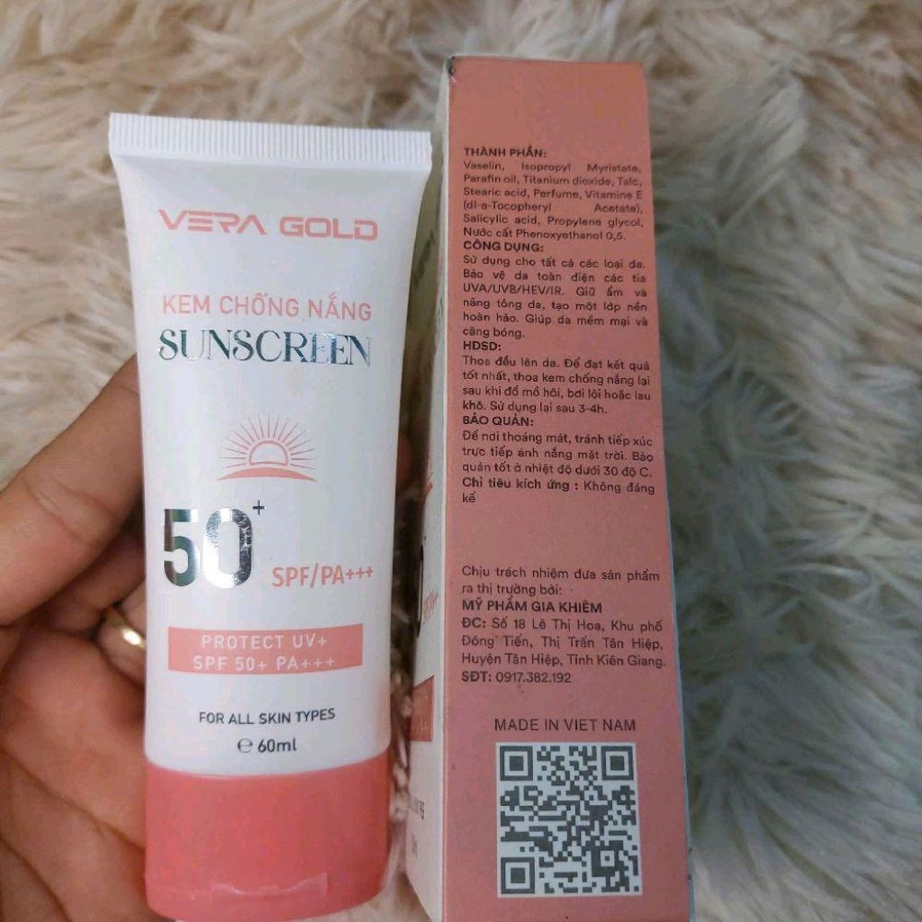 Kem chống nắng Vera Gold SPF 50+ 60ml