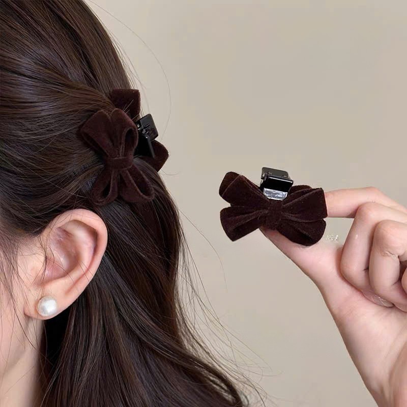 LEZA - Set 2 Kẹp Mái Nơ Nhung phong cách Tiểu Thư Hàn Quốc, Trẻ Trung Năng Động phù hợp đi làm đi chơi