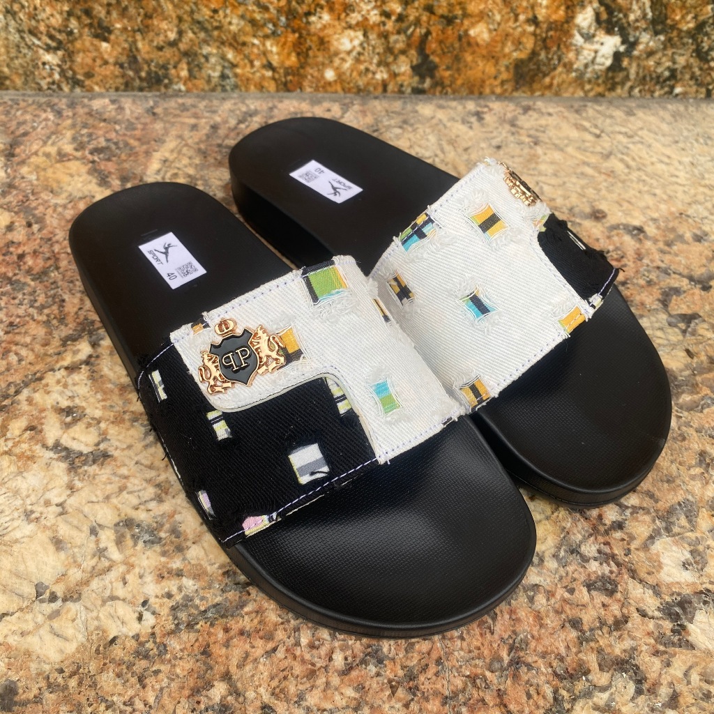 Dép Lê Quai Ngang Unisex, Chất Liệu Jean Chống Thấm Đế Nhẹ Êm Chân, Size 37 44
