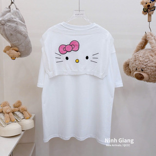 Áo Phông Gấu 13De Marzo Kitty Túi Bèo Kèm Khăn Len QC