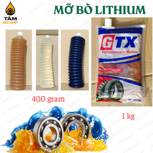 Mỡ sâu, mỡ bò bôi trơn chịu nhiệt đóng chai dạng con sâu Grease Lithium NLGI số 3 - 400g