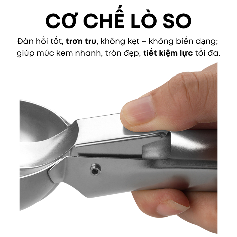 Muỗng Thìa Múc Kem, Trái Cây, Làm Thịt Viên KOOBEE Bằng Thép Không Gỉ Nhỏ Gọn Dễ Sử Dụng (NB69)
