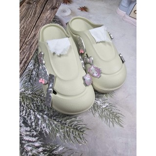 HANASTORE Dép sục nữ cao 5cm tặng kèm sticker dễ thương xinh xắn dễ phối đồ cao su EVA nhẹ êm