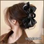 LEZA - Kẹp càng cua Nơ Da Cao Cấp 13cm. Kẹp Sang Trọng Thời Trang Thu Đông Sang Chảnh