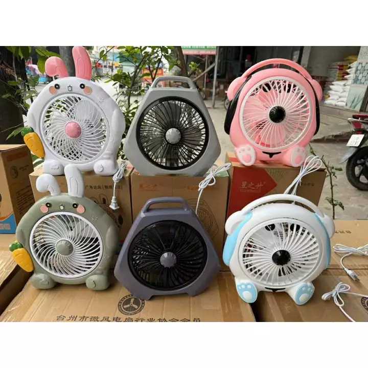 Quạt Mini văn phòng, quạt mini cắm điện để bàn,Quạt Để Bàn Mini Hình Thú, quạt điện mini để bàn 2 cấp độ gió