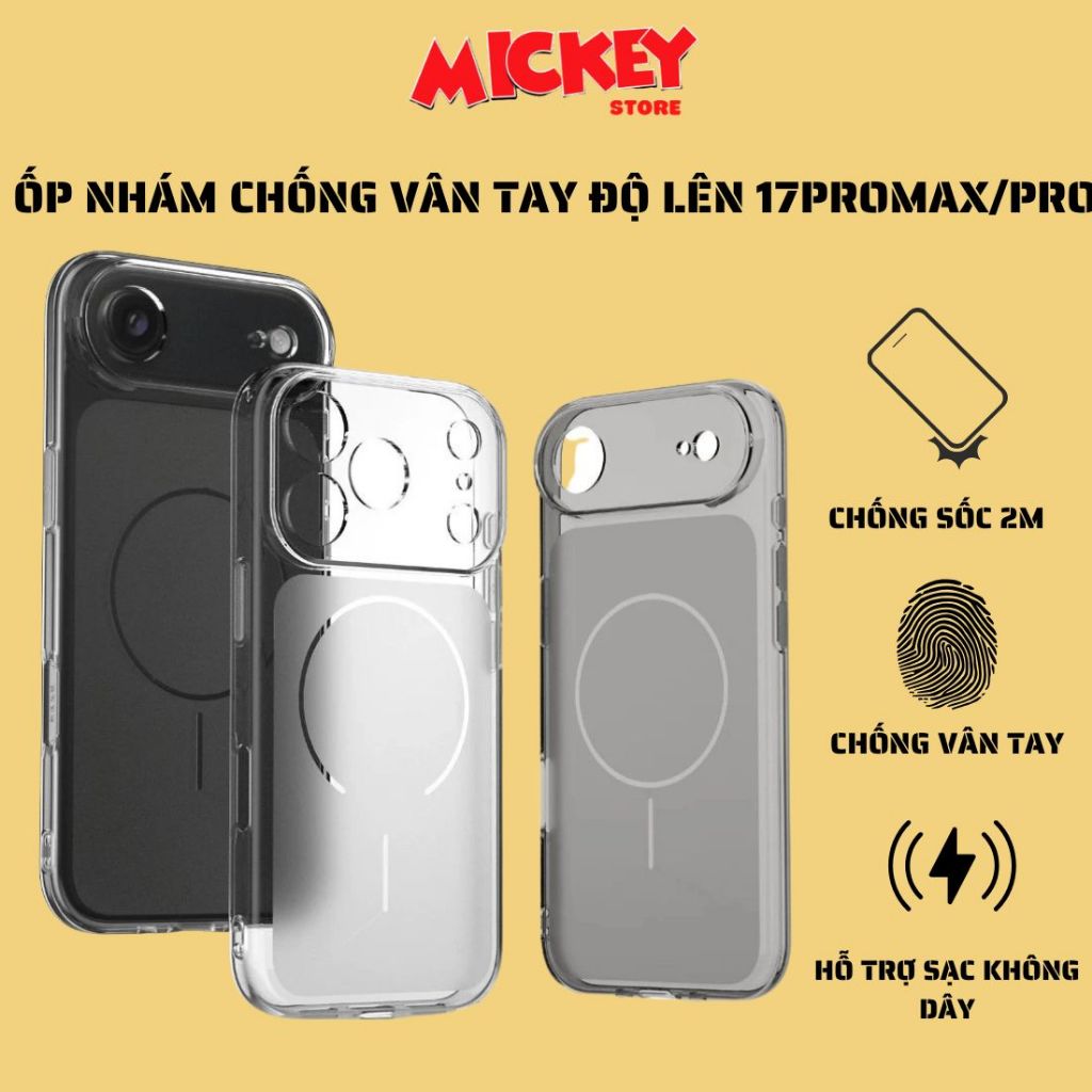 Ốp lưng silicon chống sốc nhám mờ mô phỏng lên 17Promax cho IPhone 11 12 13 14 15 16Pro/Promax