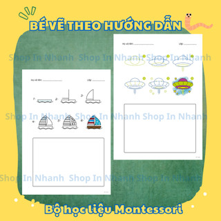 Set 15 tờ A4 hướng dẫn bé vẽ những bức tranh đầu đời