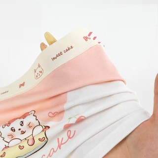 [P07 Thun Petit Mèo sọc cam] Combo 4 quần chip đùi bé gái thun lạnh Petit kháng khuẩn 10A, quần lót bé gái cao cấp