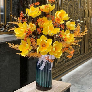 Bình hoa dáng lồng chim - Gốm Sứ Bát Tràng Cao Cấp cắm hoa decor trang trí nhà cửa quán cà phê cắm hoa xinh làm quà tặng