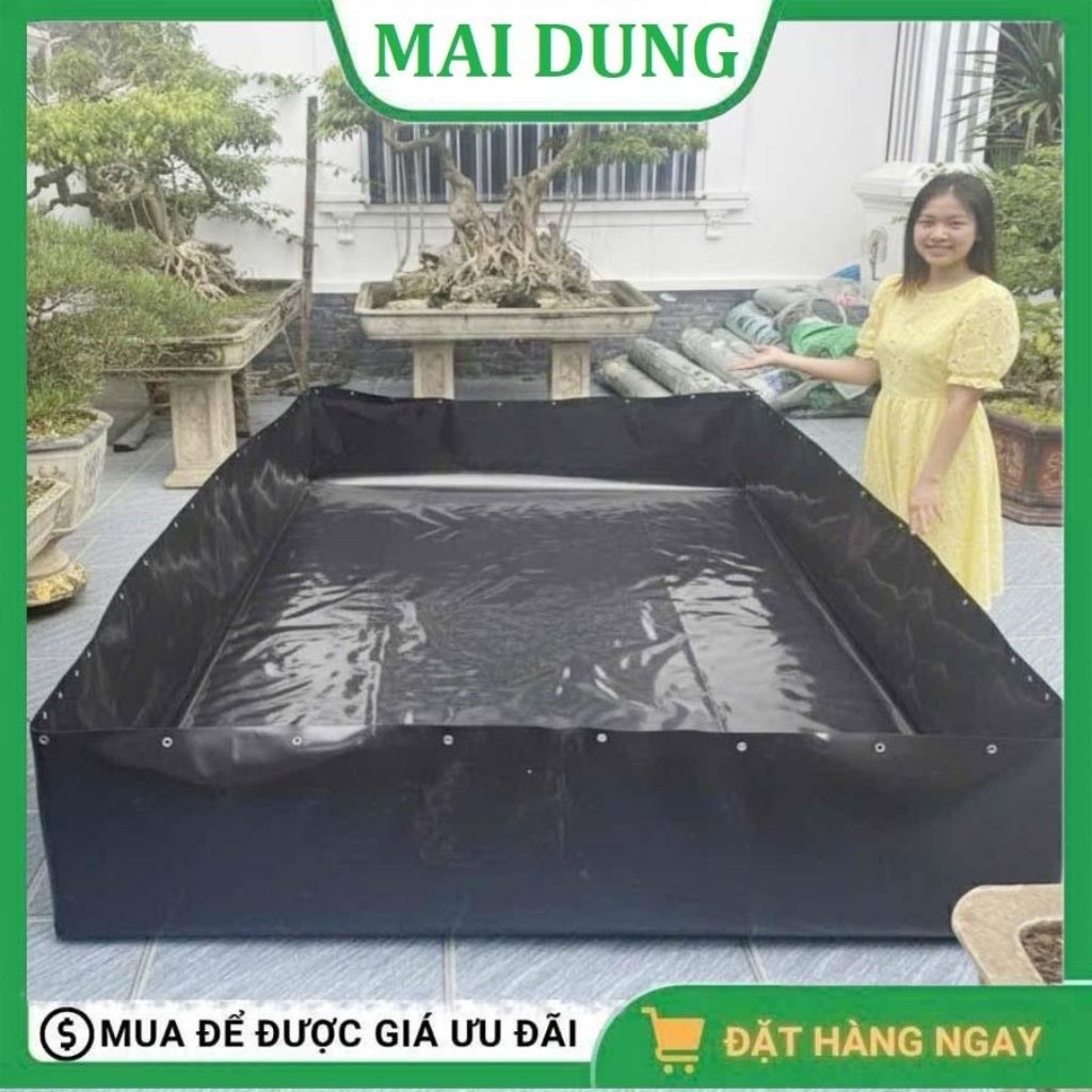 Bể bạt nuôi ốc ếch cá lươn, HDPE Màu đen bền bỉ chắc chắn