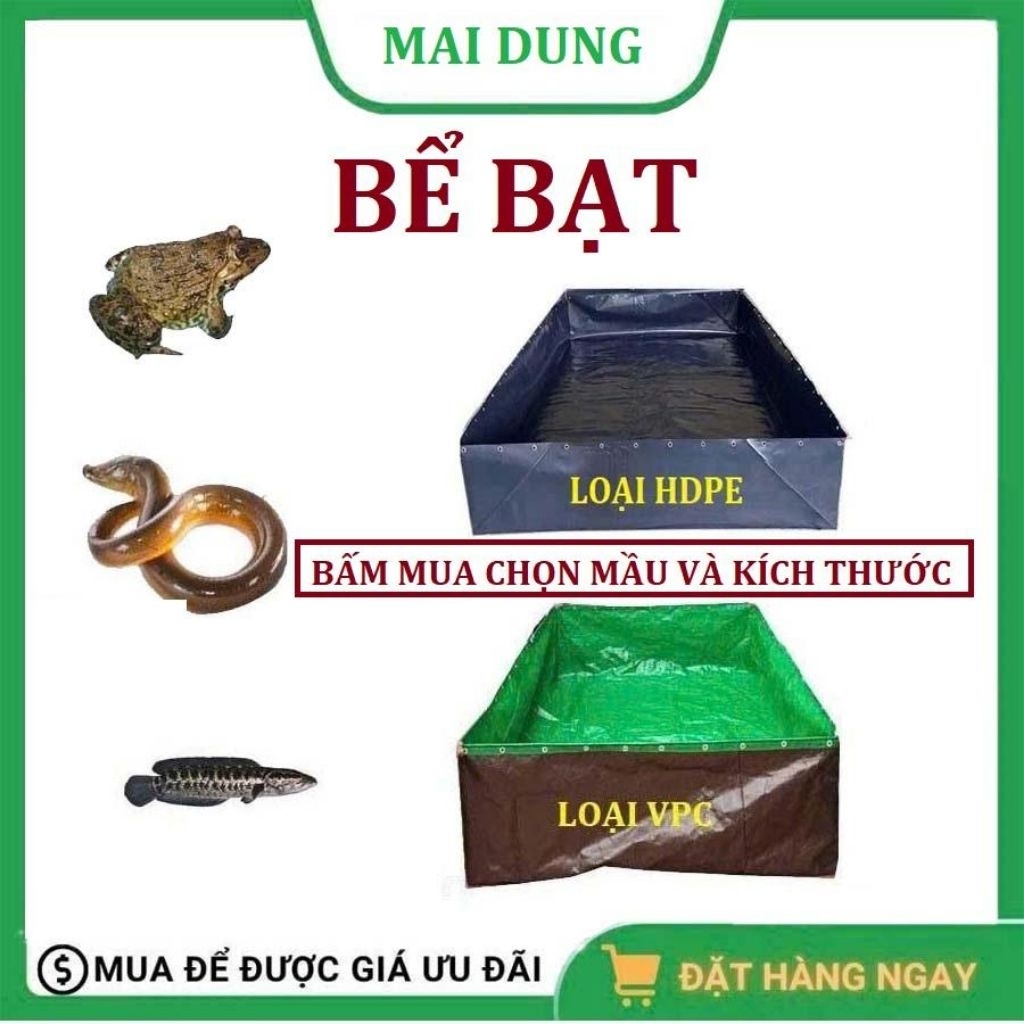 Bể bạt nuôi ốc ếch, cá lươn loại HDPE và VPC Loại cỡ to