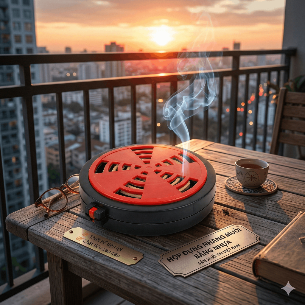 ✨ GIÁ SỈ ✨ HỘP ĐỰNG NHANG MUỖI BẰNG NHỰA  TIỆN LỢI