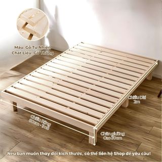 Giường Pallet Cao 30cm Pallet Gỗ Giường Gấp Gọn, Giường Ngủ Gỗ Tự Nhiên Lắp Ráp 1m6x2m 1m8x2m