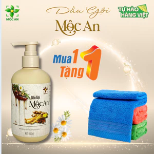 MỘC AN Dầu Gội Thiên Nhiên 300ml - Thành Phần Nhân Sâm Gừng Bồ Kết Hà Thủ Ô Bồ Hòn