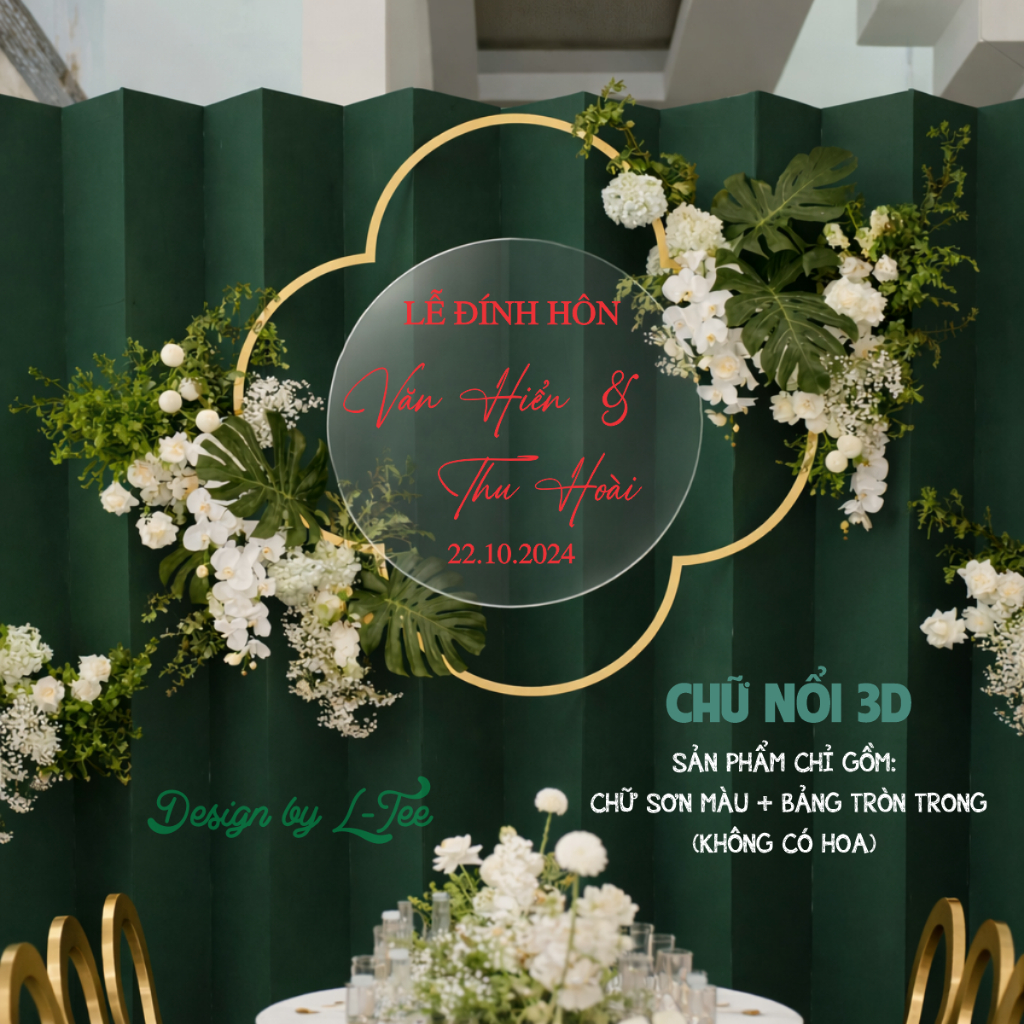 CẦN GẤP VẪN CÓ - IN TÊN THEO YÊU CẦU - Bộ Tên Đám Tiệc Trang Trí và Bảng Mica Trong Suốt