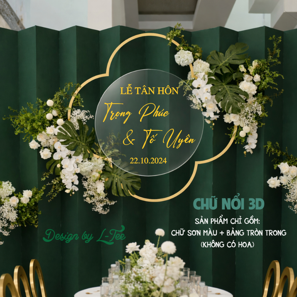CẦN GẤP VẪN CÓ - IN TÊN THEO YÊU CẦU - Bộ Tên Đám Tiệc Trang Trí và Bảng Mica Trong Suốt