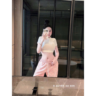 SET ÁO TRẮNG CRT MIX QUẦN ỐNG XUÔNG HÌNH HOT HIT