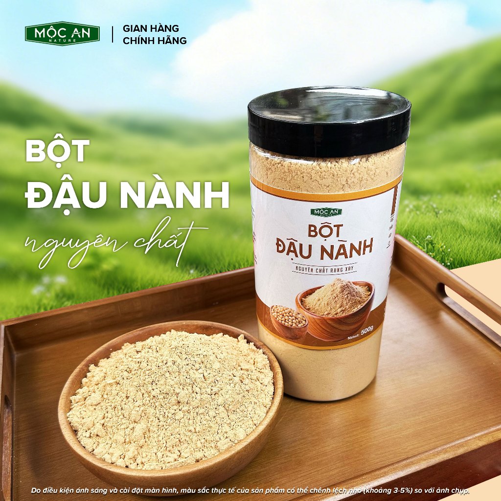 [COMBO 2 HŨ] Bột Đậu Nành Nguyên Chất Mộc An Hạt Rang Xay Mịn Giàu Protein Tăng V1, Duy Trì Cân, Đẹp Dáng Đẹp Da