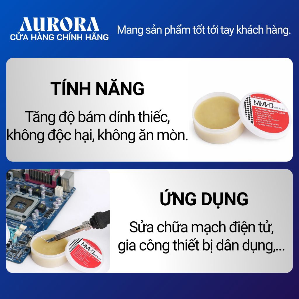 Mỡ hàn thiếc cao cấp mỡ trợ hàn chì loại tốt siêu dính 15g, 30g