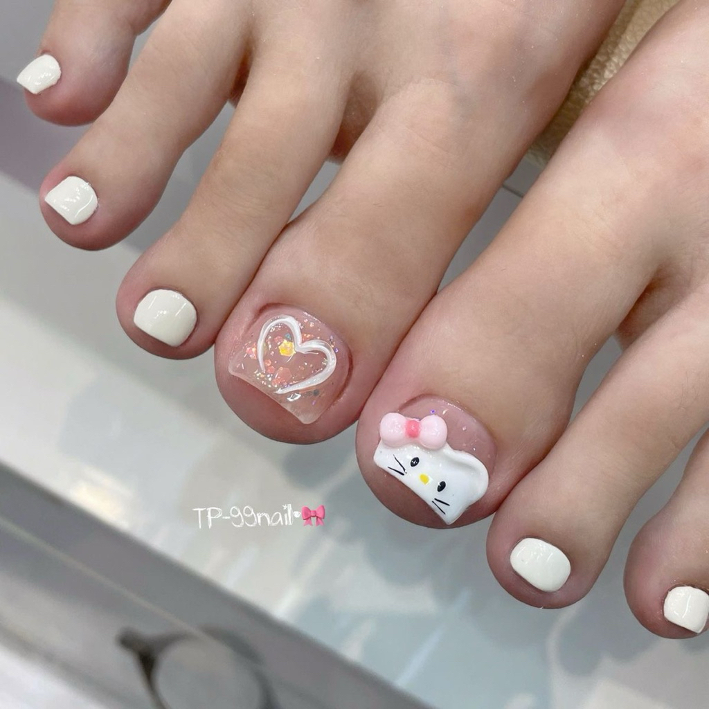 ( HOẢ TỐC) NAIL BOX CHÂN NHIỀU MẪU HELLO KITTY XINH IU