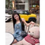 Đầm 2 dây jeans giả cạp khuy