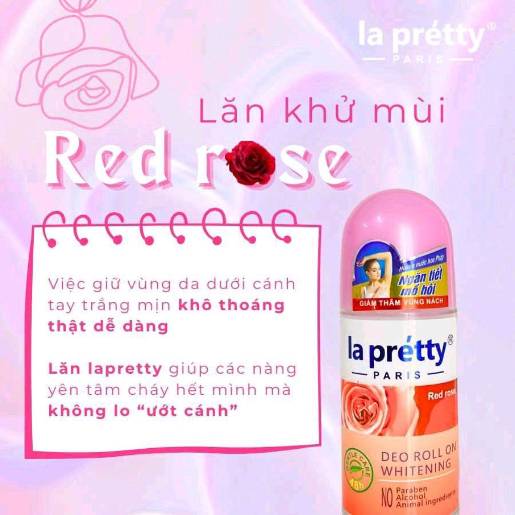 Lăn Lapretty là sản phẩm chăm sóc cơ thể giúp ngăn ngừa tiết mồ hôi, giảm thâm và không ố vàng áo.