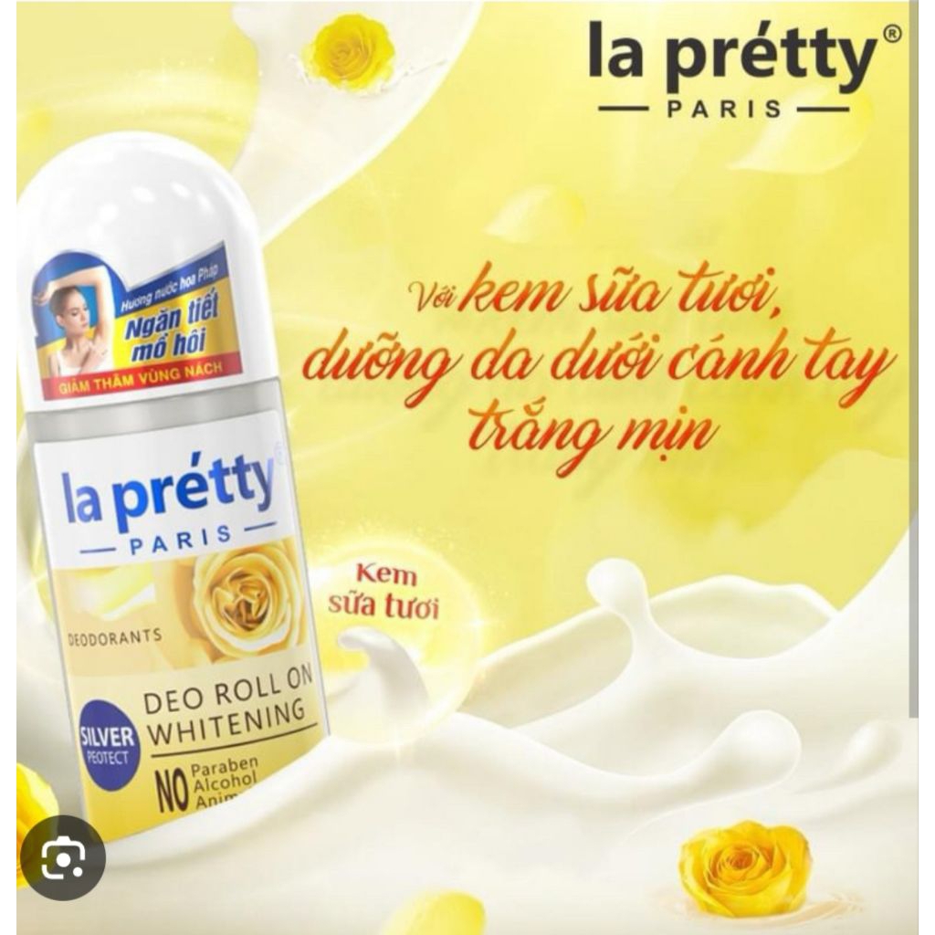 Lăn Lapretty là sản phẩm chăm sóc cơ thể giúp ngăn ngừa tiết mồ hôi, giảm thâm và không ố vàng áo.