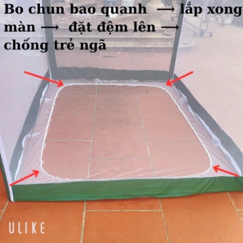 Màn Khung Không Khoan Tường 2 Cửa Cao Cấp | Mùng Chống Muỗi Khung Inox Chắc Chắn